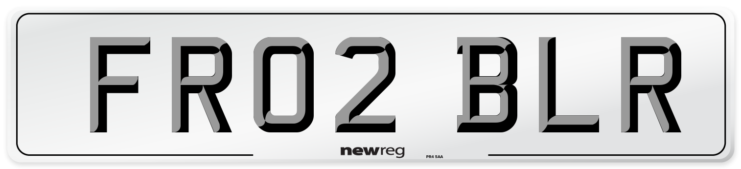 FR02 BLR Number Plate from New Reg